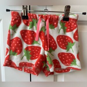 Mini Boden Strawberry Toweling Shorts (Size 4)